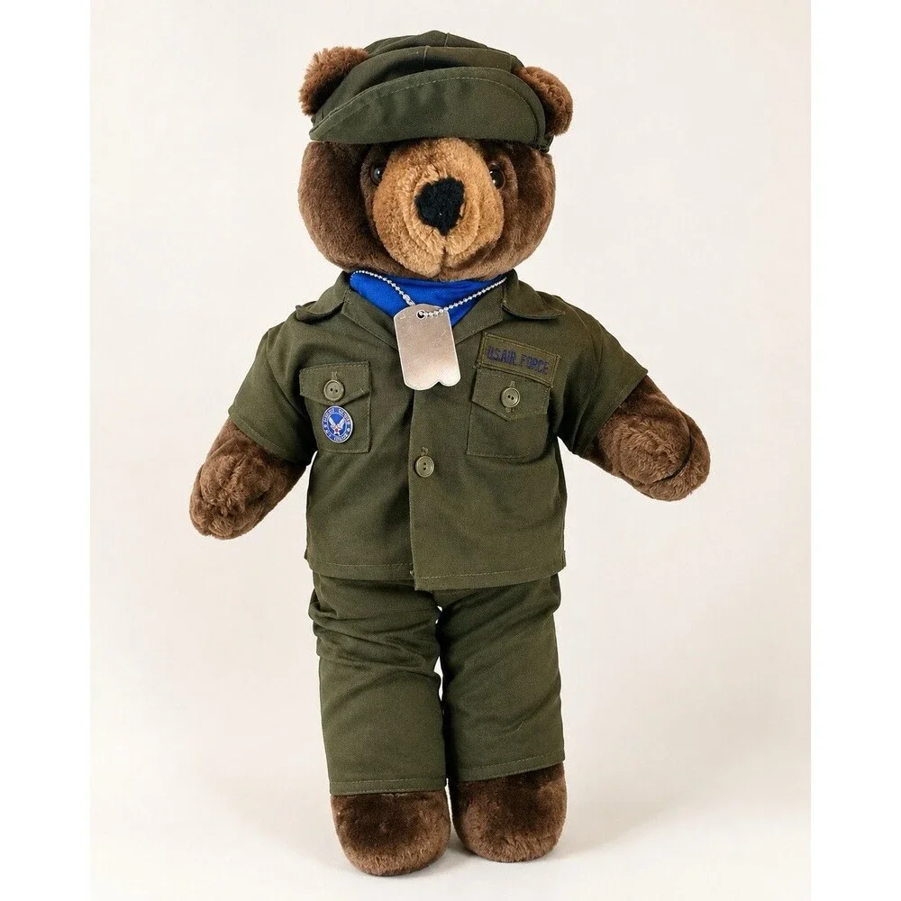 Vintage 1980’s Bear Forces of America USAF Air Force Teddy Bear Plush 20” Korea